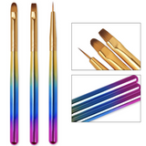 Nail Art Brush Set - 3pcs