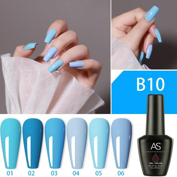 AS - UV Gel Polish - B10 (Blue) Series