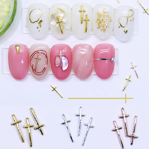 Metal Nail Jewelry - Cross - 10pcs