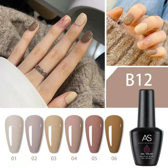 AS - UV Gel Polish - B12 (Nude/Brown) Series