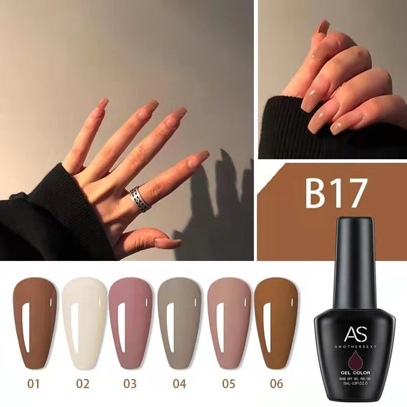 AS - UV Gel Polish - B17 (Nude/Pink/Brown) Series