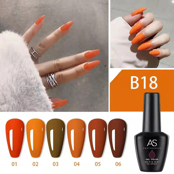 AS - UV Gel Polish - B18 (Orange/Brown) Series