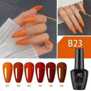 AS - UV Gel Polish - B23 (Orange/Red) Series