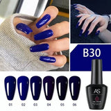 AS - UV Gel Polish - B30 (Royal Blue) Series