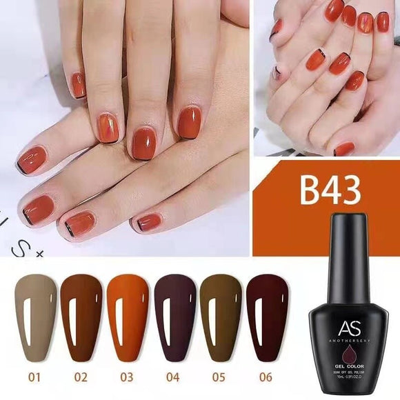 AS - UV Gel Polish - B43 (Orange/Brown) Series