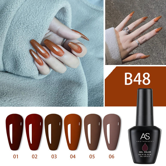 AS - UV Gel Polish - B48 (Red/Orange/Nude) Series