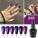 AS - UV Gel Polish - B40 (Royal Purple) Series