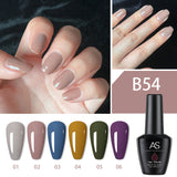 AS - UV Gel Polish - B54 (Grey/Blue/Green) Series