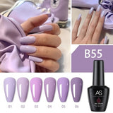 AS - UV Gel Polish - B55 (Light Purple) Series