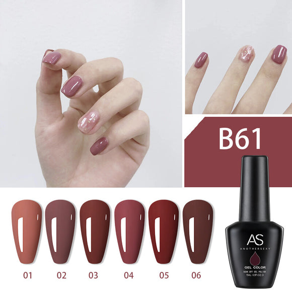 AS - UV Gel Polish - B61 (Nude/Pink/Red) Series