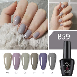 AS - UV Gel Polish - B59 (Grey/Purple) Series