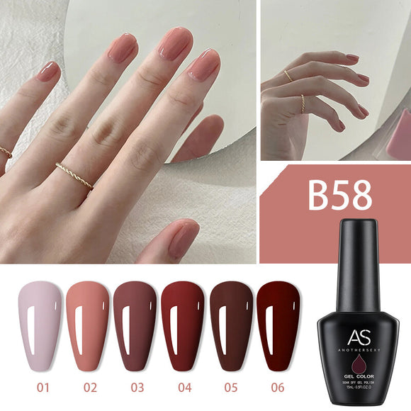 AS - UV Gel Polish - B58 (Nude/Pink/Red) Series