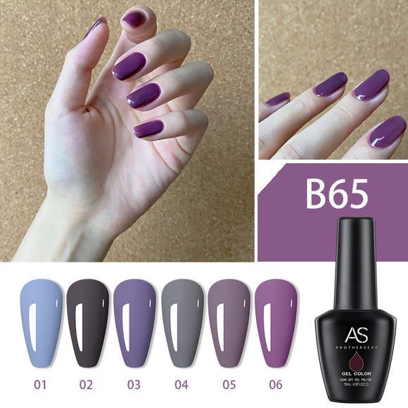 AS - UV Gel Polish - B65 (Blue/Grey/Purple) Series