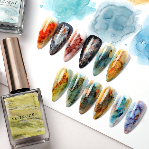 Vendeeni - Glitter Shimmer Ink Blooming Water Colours