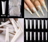 Coffin - XXXL Long Half Cover Nail Tips - 600pcs - Bag