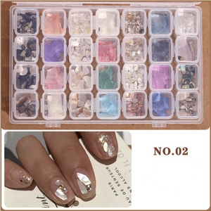 Nail Decoration - #02 - 28 Grid Box (Buy 1, Get 1 Free)