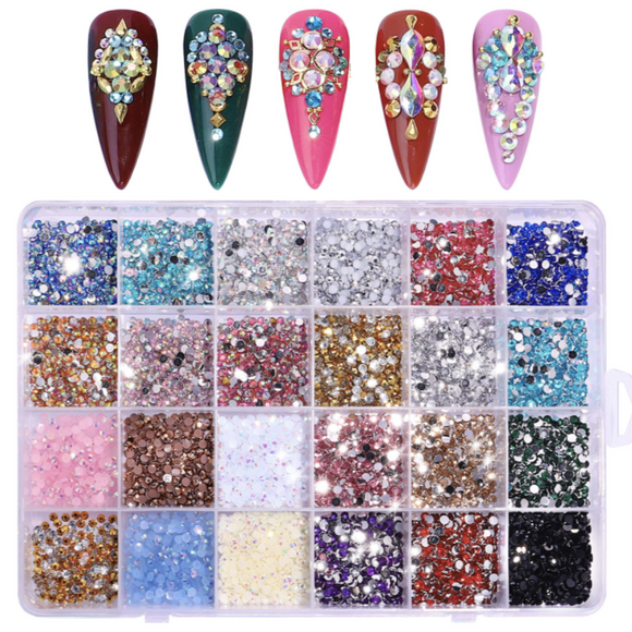 Rhinestones - 24 Bright Colours - 3500pcs