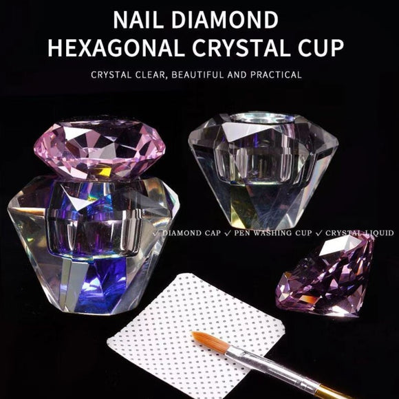 Acrylic Glass Cup with Diamond Lid
