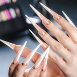 Stiletto - XXL Half Cover Nail Tips - 10pcs - Natural