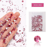 Rhinestones - Rose Red - 1440pcs