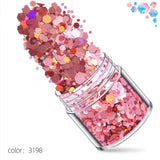 Glitter - 10g x 12pcs - Rose Gold / Pink