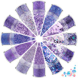 Glitter - 10g x 12pcs - Purple