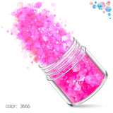 Glitter - 10g x 12pcs - Rose Red Pink