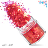 Glitter - 10g x 12pcs - Rose Red Pink