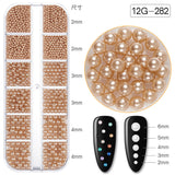 Nail Decoration - Pearl - 12 Grid