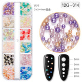 Nail Decoration - Pearl - 12 Grid