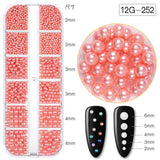 Nail Decoration - Pearl - 12 Grid