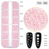 Nail Decoration - Pearl - 12 Grid