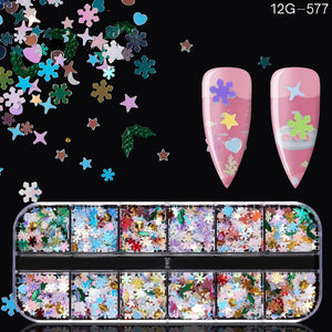 12 Grids Nail Decoration - (577)