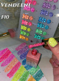 Vendeeni - UV Gel Polish - Diamond Chipping Set - F10 - 15pcs