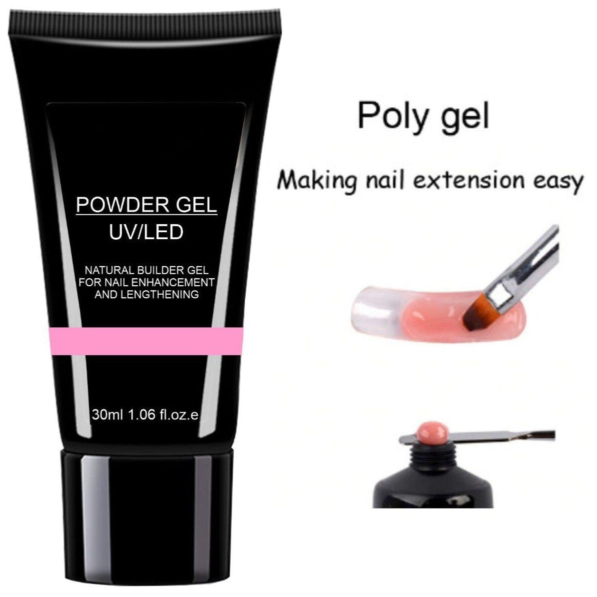 Pybugel Powder Poly Gel / Powder UV Gel - 30ml – Madz Nail & Beauty