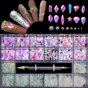 Nail Decoration - Rhinestone Box - 21 Grit