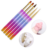 Acrylic, Gel & Striping / Drawing Brush Set - 5pcs