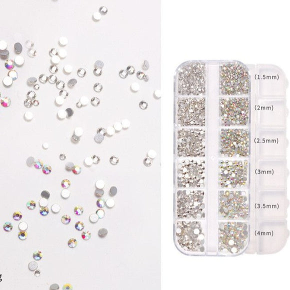 Rhinestones - Flat Bottom - AB & Silver