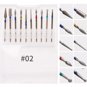 Drill Bit Set For Electric Nail File/Drill - Set 2 - 10pcs