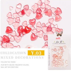 Nail Decoration - Sun Light Colour Change Hearts - Y03