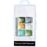 Shimmer Solid Watercolour - Grass Green - 6pcs