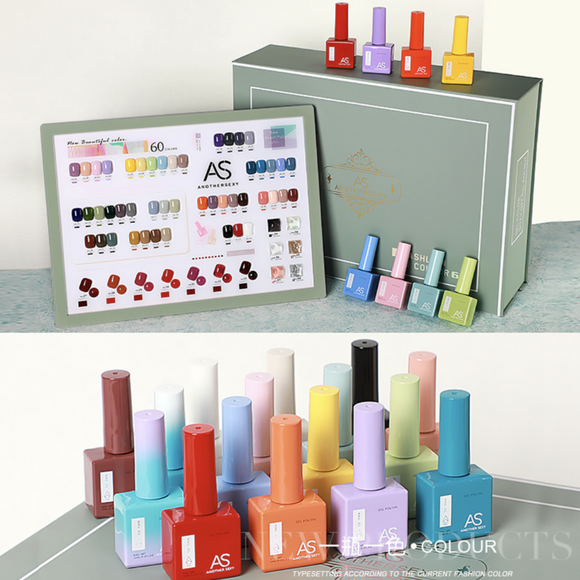 AS UV Gel Polish 60pcs Box Set Free Colour Chart Madz Nail