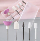 Nail Polishing Manicure Drill Bit Set - 5pcs