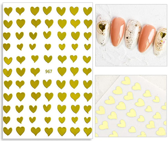 Sticker - (967) - Gold Heart