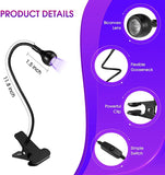 Flexible Gooseneck Nail UV LED Light / Lamp with Table Clip - 5W