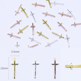 Metal Nail Jewelry - Cross - 10pcs