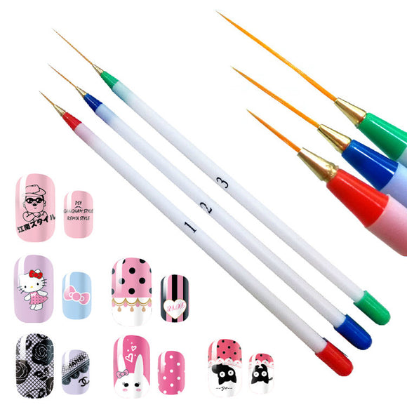 Drawing / Striping Brush - 3pcs