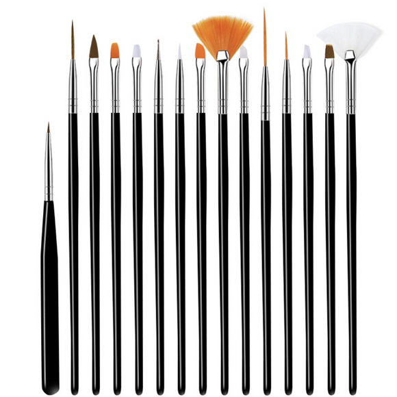 Manicure Brush Set - 15pcs