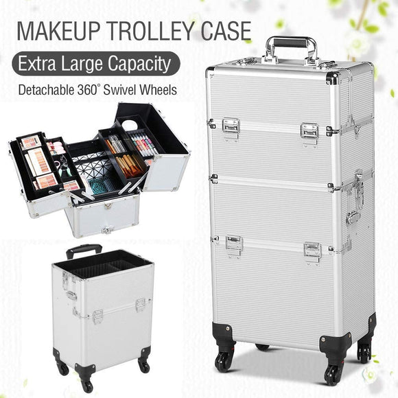 Storage Case - Professional Beauty Case / Makeup Case Trolley - 2 Layer (Big)