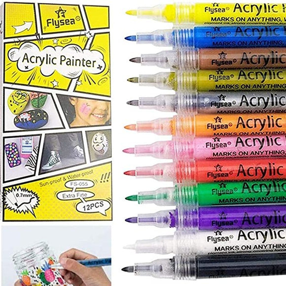 Acrylic Painter Art Pens - 12pcs